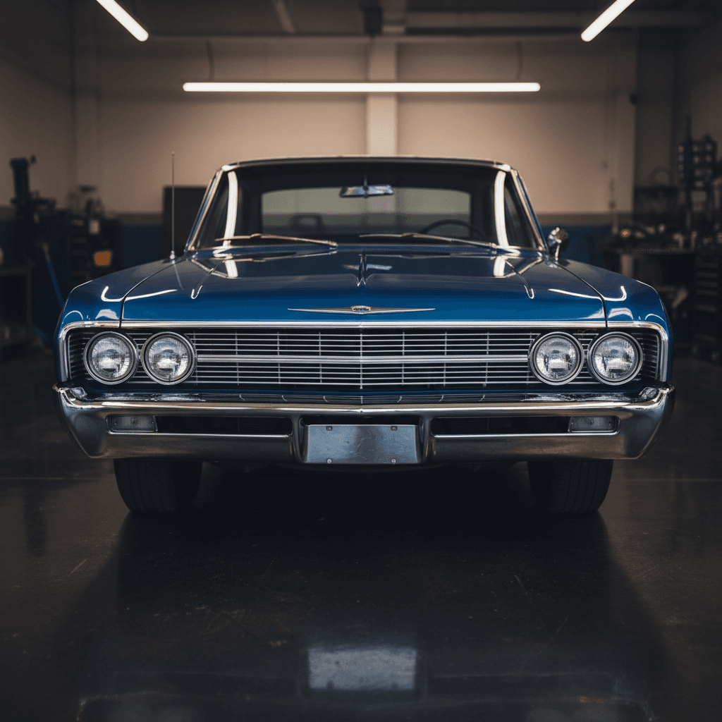 Fully restored car after repair